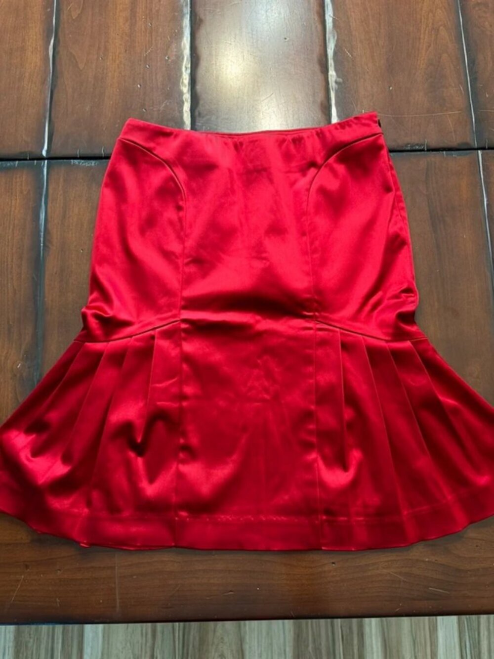 Bebe Red Satin Skirt